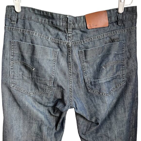 Mens G-Star Originals Raw Denim Distressed 3301 Relaxed Cotton Casual Jean 36x32 - Picture 6 of 13